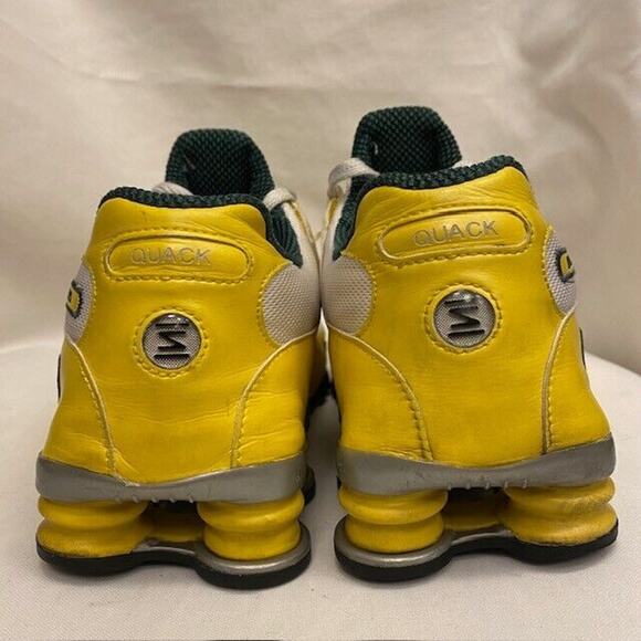 Vintage Nike Shox Oregon Ducks Running Shoes Sneakers Yellow Green UofO Mens 10 main image 9